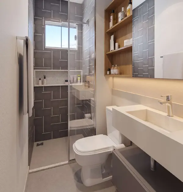 Banheiro do apartamento decorado do Residencial Patmos (imagem ilustrativa)
